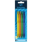 Набор автоматических шариковых ручек Schneider «Fave» 4шт., синие, 1,0мм, корпус ассорти, блистер