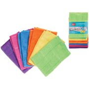 Салфетки для уборки OfficeClean «Универсальные», набор 6шт., микрофибра, 40*40см, квадратное тиснение