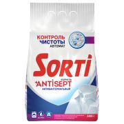 Порошок для машинной стирки Sorti «Контроль чистоты», антибактериальный, 2,4кг