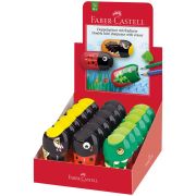Точилка пластиковая с ластиком Faber-Castell «Animals» 2 отверстия, контейнер, ассорти