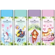Ластик Faber-Castell «Happy Jungle», прямоугольный, картонный футляр, ассорти, 62*21,8*11,5мм