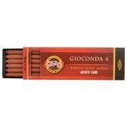 Сангина Koh-I-Noor «Gioconda», коричневая красная, стержень, 5,6мм, 6шт., пластик короб