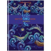 Скетчбук 100л., А5 7БЦ BG «Hello sea», матовая ламинация, 100г/м2