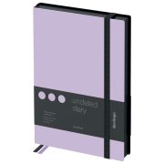 Ежедневник недатированный, А5, 136л., кожзам, Berlingo «Instinct», черный/лаванда, с резинкой