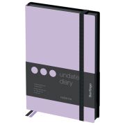 Ежедневник недатированный, В6, 136л., кожзам, Berlingo «Instinct», черный/лаванда, с резинкой