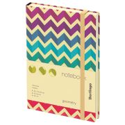 Записная книжка А6 80л., кожзам, Berlingo «Geometry», с рисунком