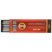 Грифели цветные для цанговых карандашей Koh-I-Noor «Gioconda», 5,6мм, металлик ассорти, 6шт., пластик коробвый