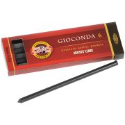 Грифели для цанговых карандашей Koh-I-Noor «Gioconda», 4B, 5,6мм, 6шт., круглый, пластиковый короб