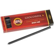 Грифели для цанговых карандашей Koh-I-Noor «Gioconda», 6B, 5,6мм, 6шт., круглый, пластиковый короб