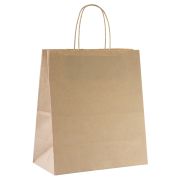 Пакет бумажный «Крафт» с кручеными ручками, 22*12*25см, 70г/м2