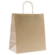 Пакет бумажный «Крафт» с кручеными ручками, 24*14*28см, 70г/м2