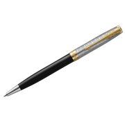 Ручка шариковая Parker «Sonnet Premium Metal&Black GT» черная, 1,0мм, поворот., подарочная упаковка