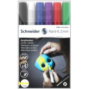 Набор маркеров акриловых Schneider «Paint-it 310», 2мм, ассорти, 6шт.