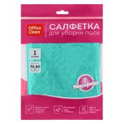 Салфетка для мытья пола OfficeClean «Премиум», зеленая, микрофибра, 70*80см, индивид. упаковка