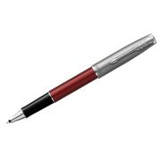 Ручка-роллер Parker «Sonnet Sand Blasted Metal&Red Lacquer» черная, 0,8мм, подарочная упаковка