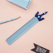 Линейка с топпером 12см MESHU «Blue sword», пластиковая, европодвес