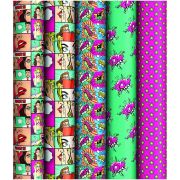 Упаковочная бумага глянц. 70*100см, ArtSpace «Pop art», 90г/м2, ассорти 5 дизайнов