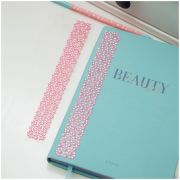 Наклейки акриловые MESHU «Pink line», 25*7,8см, стразы, 500 наклеек, инд. уп., европодвес
