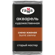Акварель художественная Гамма «Старый Мастер» сиена жженая, 2,6мл, кювета