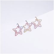 Скрепки фигурные 25мм, MESHU «Stars», 6шт., пакет с европодвесом