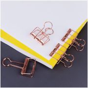 Зажимы для бумаг 32мм, MESHU «Rose Gold», 4шт., пакет с европодвесом
