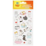 Наклейки гелевые Мульти-Пульти «Котики», 10*22см, 20 наклеек, инд. уп., европодвес