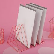 Подставка для бумаг и писем MESHU «Rose Gold», металл, 10 секций