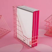 Лоток для бумаг вертикальный MESHU «Rose Gold», металл
