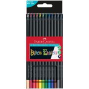 Карандаши цветные Faber-Castell «Black Edition», 12цв., трехгран., черное дерево, заточен., картон.