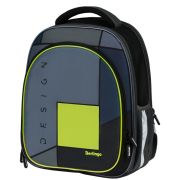 Ранец Berlingo Expert Light облегченный «Green blocks» 38*28*15см, 3 отделения, 2 кармана, анатомическая спинка