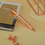 Ручка шариковая автоматическая MESHU «Rose gold» синяя, 1,0мм