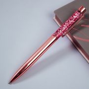 Ручка шариковая автоматическая MESHU «Rose sand» синяя, 1,0мм