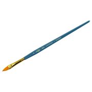 Кисть художественная синтетика Гамма «Галерея», плоскоовальная «кошачий язык» №4, короткая ручка