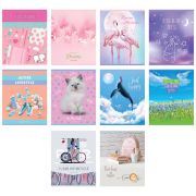 Тетрадь 48л., А5, линия BG «Mix-10. Девочки», 10 дизайнов, эконом