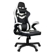 Кресло игровое Helmi HL-S11 «Chess», экокожа черная/белая