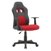 Кресло игровое Helmi HL-S12 «Mini», экокожа/ткань, черная/красная