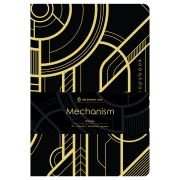 Тетрадь 40л., А5, клетка на сшивке Greenwich Line «Mechanism», «софт-тач» ламинация, тиснение фольгой, тон. блок 80г/м2