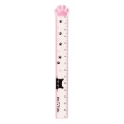 Линейка 15см MESHU «Paw», пластиковая, тонированная, с блестками, европодвес