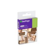 Зажимы для бумаг 19мм, Berlingo, 10шт., цветные, ПВХ упак., европодвес, розовое золото
