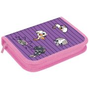 Пенал 1 отделение, 200*140*40 Berlingo «Kittens lilac», 2 откидные секции, полиэстер