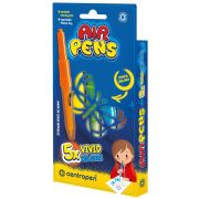 Фломастеры воздушные Centropen «AirPens Vivid», 05цв.+1 трафарет, картон. упаковка