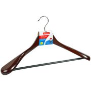 УЦЕНКА-Вешалка-плечики OfficeClean, деревянная, анатомическая, антискользящаяя перекладина, 45см, цвет вишня