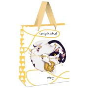 Пакет подарочный 18*23*10см MESHU «Complicated story», белый крафт