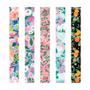 Закладка - магнит для книг, 25*195мм, ArtSpace «Flowers», блестки