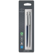 Набор Parker «Jotter London»: шар. ручка Blue + гел. ручка Stainless Steel, 1,0мм, кнопочн., блистер