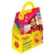 Пластилин растительный JOVI «Super kit», 03 цвета, 150г, растительный, 6 формочек, 1 скалка, картонная упаковка