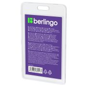 Бейдж вертикальный Berlingo «ID 100», 85*55мм, прозрачный, без держателя