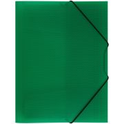 Папка на резинке СТАММ «Кристалл» А4, 500мкм, пластик, зеленая