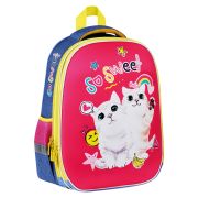 Ранец ArtSpace School Friend «Cute Cats» 39*30*18см, 2 отделения, 2 кармана, анатомическая спинка
