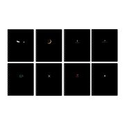 Тетрадь 80л., А5, клетка на гребне BG «In black», выб. лак, двойная обложка